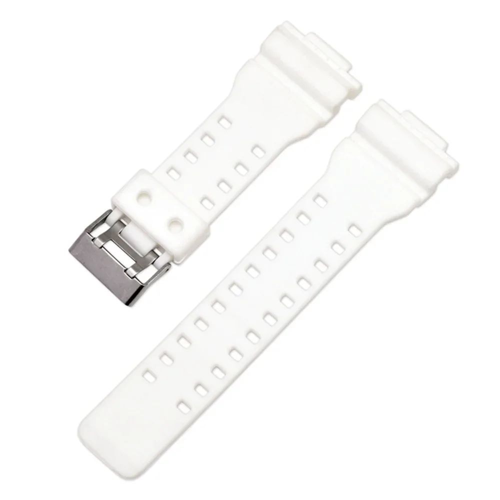 Black Silicone Replacement Bracelet Band Strap, 16mm Width