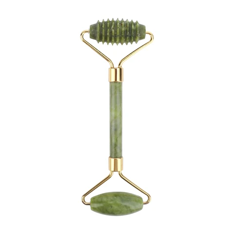 Types Xiu Yu Jade Roller Facial Ridged Roller Skin Massage Roller Face Massage Tools Anti Aging Wrinkles Single/Double head