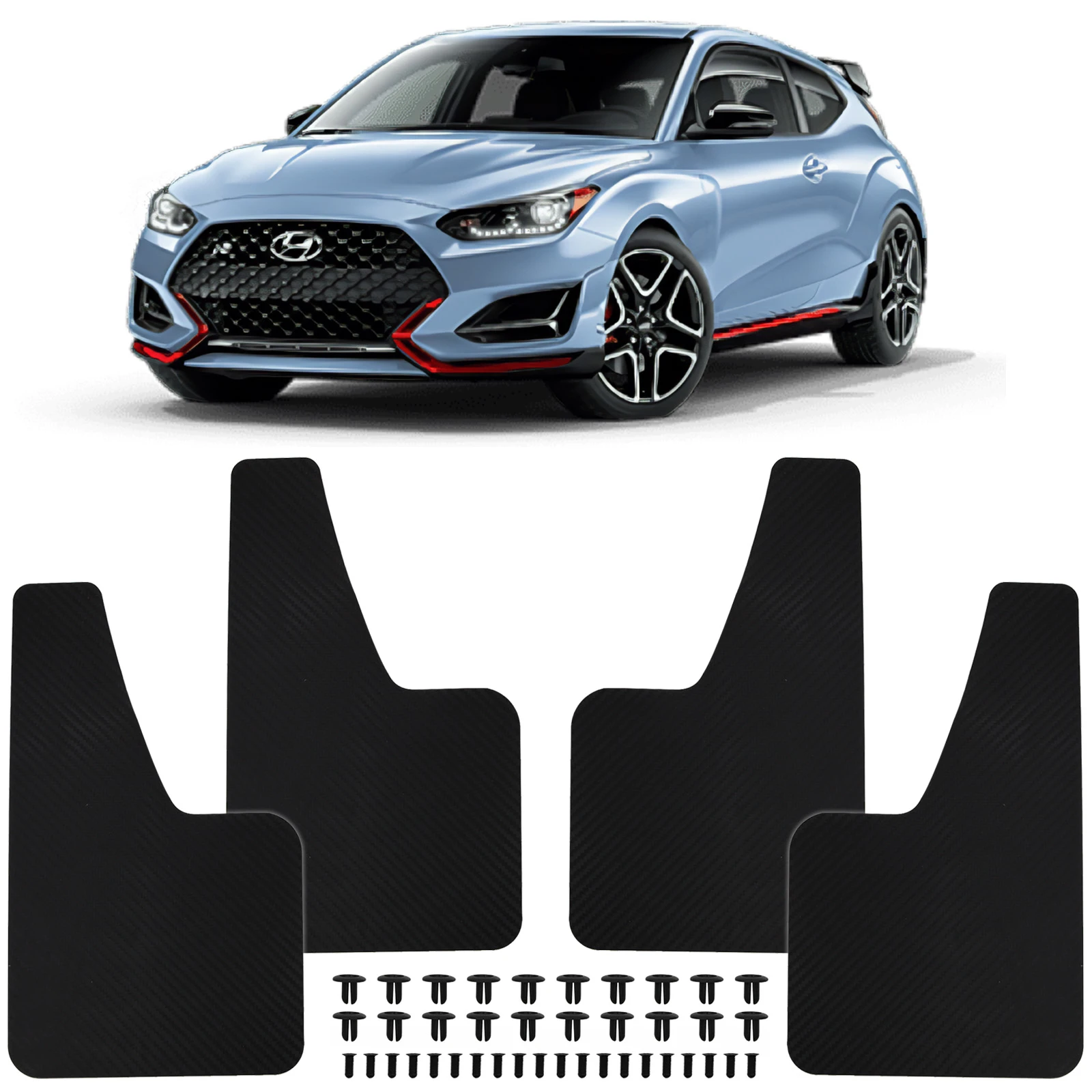 Mud Flaps Splash Guards For Hyundai Elantra Veloster N Sonata i20 i30