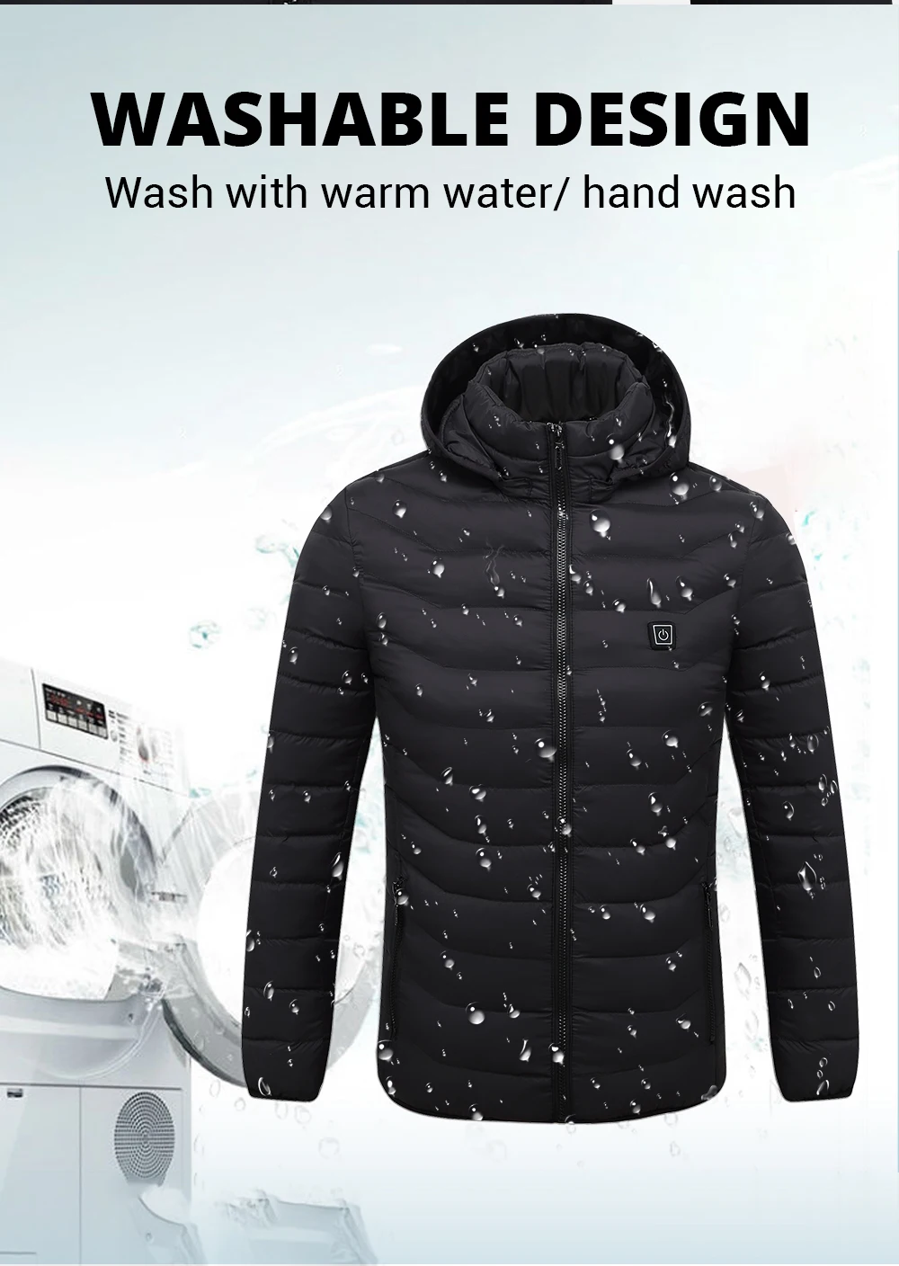 21 Areas Heating Jackets USB Hooded Heated Jacket Men Warm Vest Hiking Camping Winter Outdoor Heated Clothing