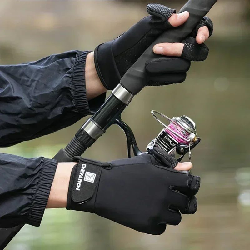 Fishing Gloves Flip Finger Touch Screen Anti-slip Waterproof Wear-resistant