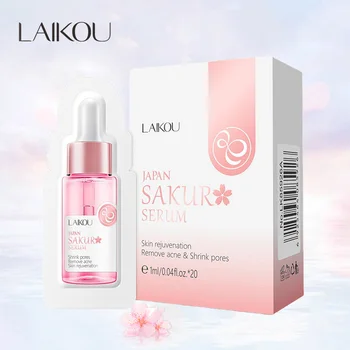 LAIKOU 20pcs Japan Sakura Serum Anti-Aging Whitening Moisturizer Nourish Repairing Brightening Rejuvenation Skin Face Serum Care 1