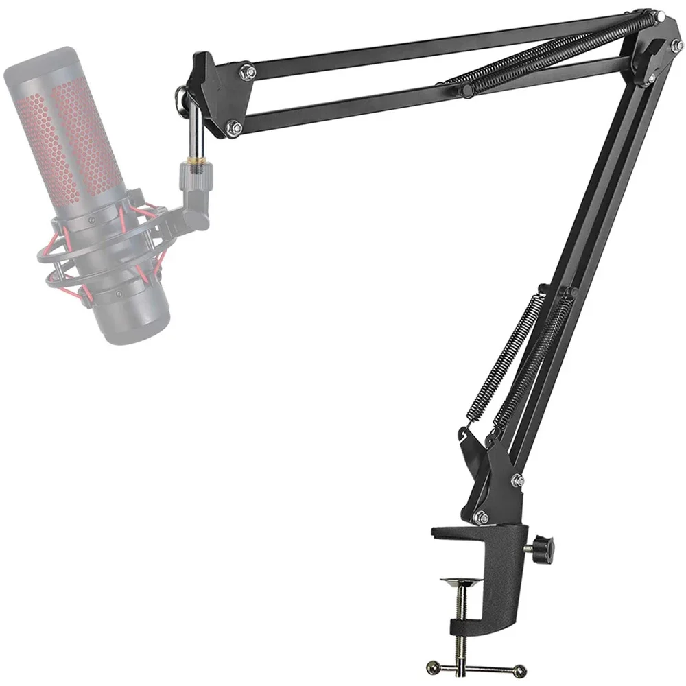 Microphone Stand Adjustable Scissor Boom Arm Compatible with Hyperx Quadcast S Microphones microphone stand