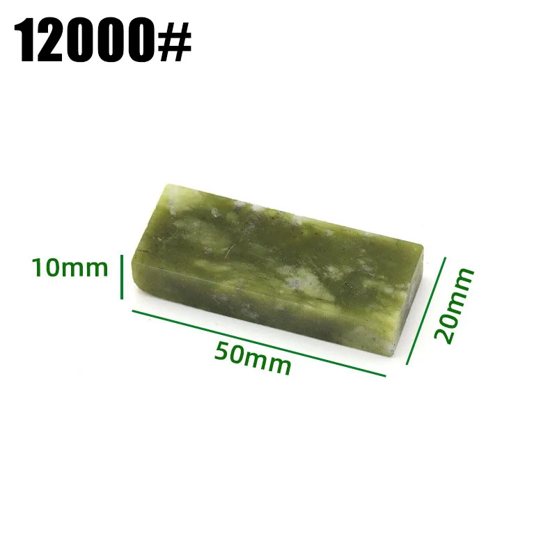 12000Grit Natural Green Agate Sharpening Stone Fine Whetstone Grinder Polishing Shaved Bar Kitchen Knifes Sharpener Honing Tools