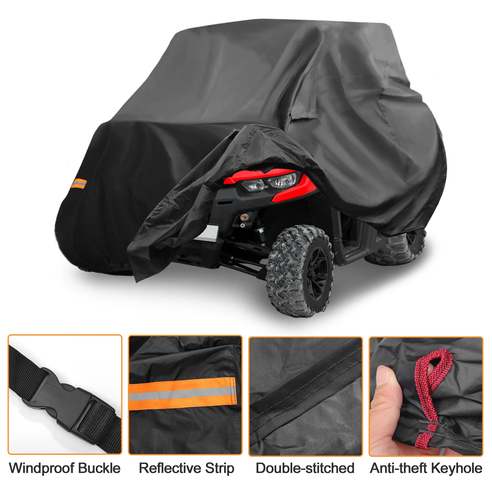 Can-am Defender MAX UTV Ŀ,   Ŀ, ߿  ȣ, 210D-PU, 256x110x120cm