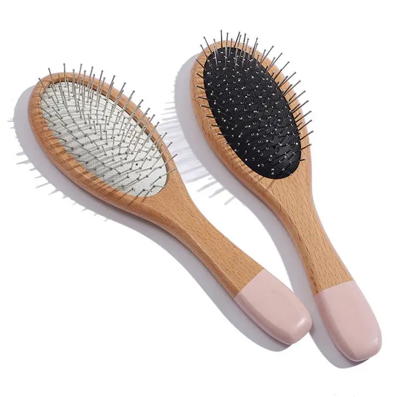 Hair Massage comb wood air cushion comb steel needle air bag brush hair Detangling dressing brush styling tool For Women Men