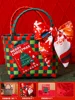 Merry Christmas Candy Storage Basket Handbag Gift  Rattan Basket Travel Picnic Beach Shopping Bag Rattan Fruit Basket 3
