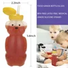 2PCS Honey Bear Straw Cups for Babies with 2 Flexible Straws 8 oz Sippy Bottles Food-Grade & BPA Free 4