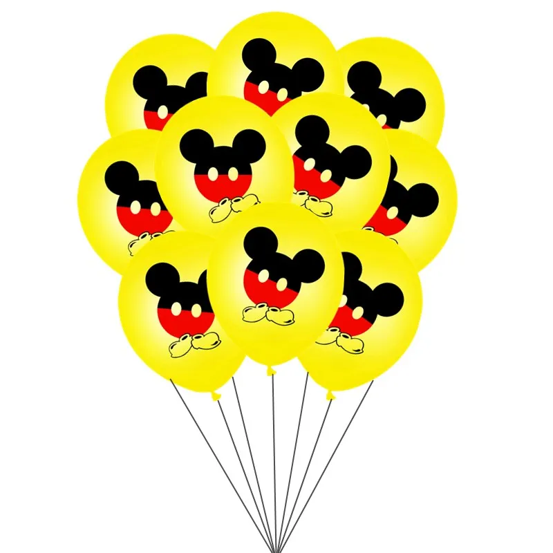 thumbnail image 1 of 10 globos de látex de Mickey Minnie Mouse para niños, decoraciones para fiestas de cumpleaños, juguetes para baby shower, globos de aire, suministros para recuerdos para niños, 1 of 5