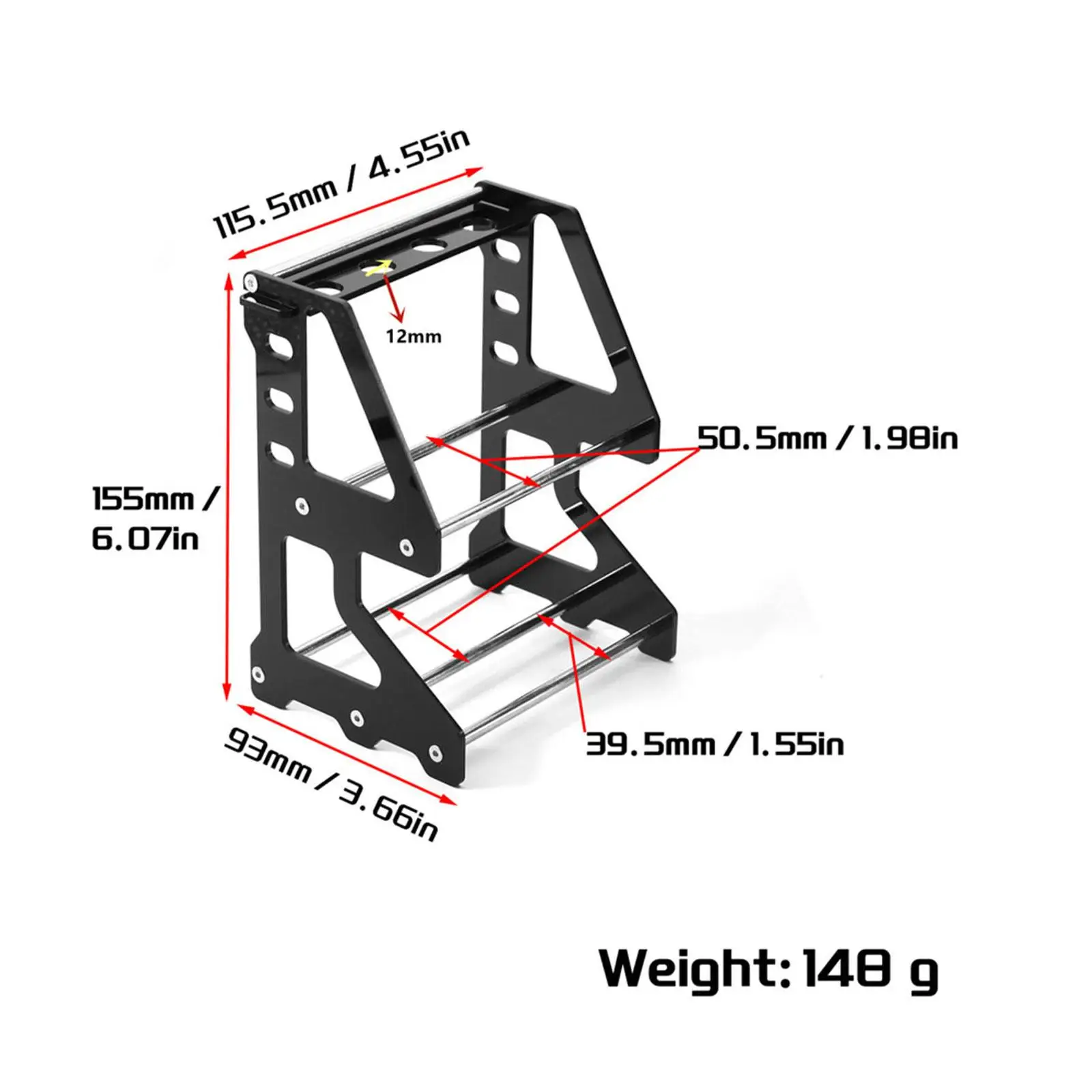 RC Wheel Tyre Storage Shelf RC Wheel Rack RC Metal Wheel Rim Tire Storage Rack for 1/10 1/12 Vehicles RC Hobby Car Trucks Parts