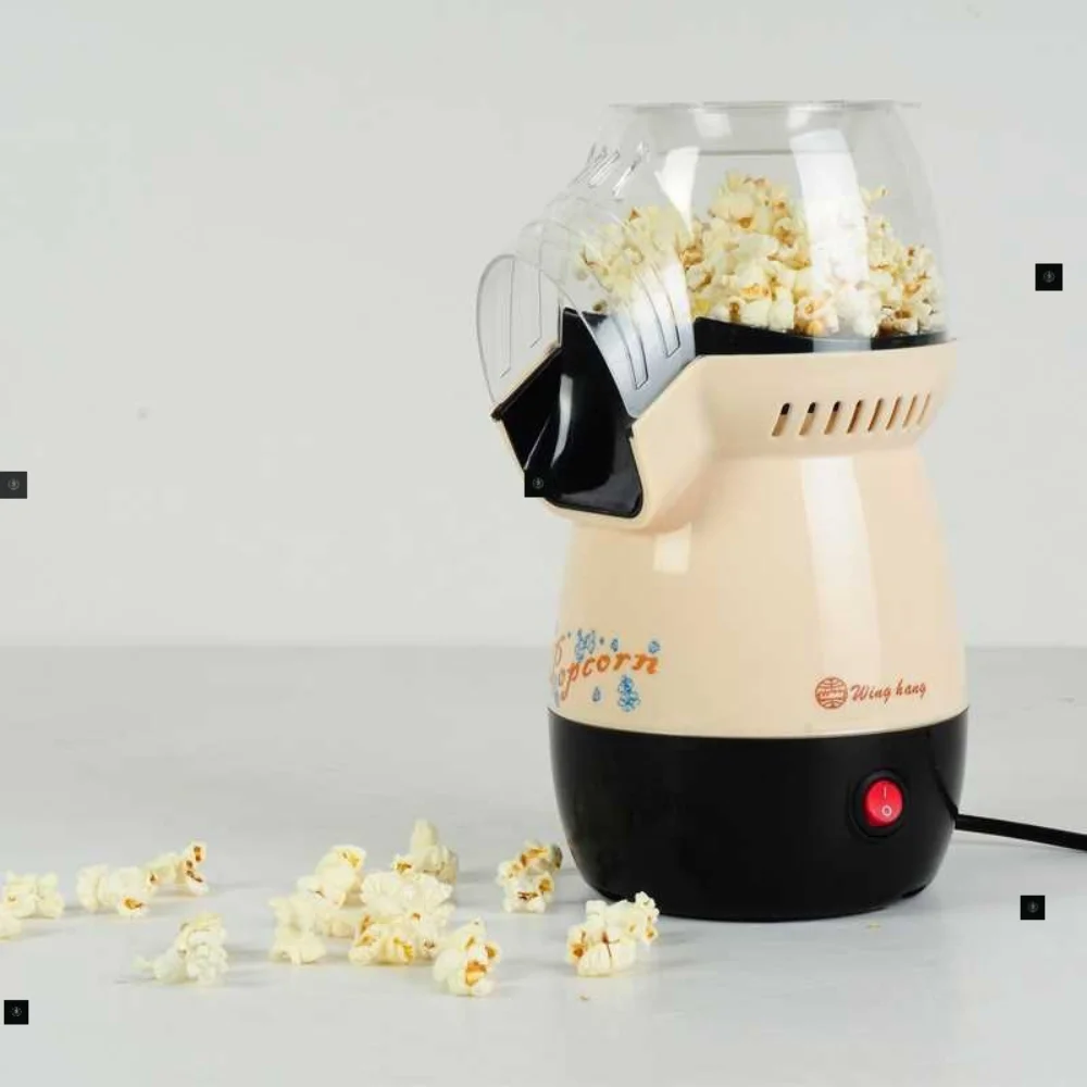 1200W Mini Home Popcorn Machine Plug-In Hot-Air Oil-Free Popcorn Machine  Popcorn Makers for Home Kitchen Party Travel US EU Plug - AliExpress