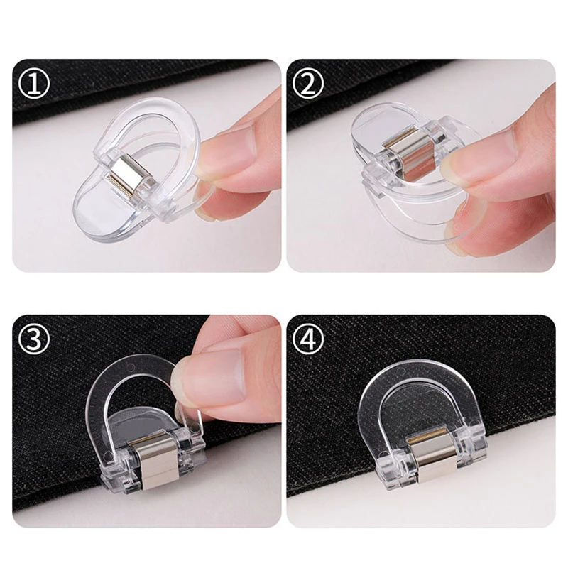 8Pcs Invisible Leg Shortening Clip non-slip Pants Edge Clip used For Anti-drag Pants Hem Fixing Multifunctional Page Holder Clip