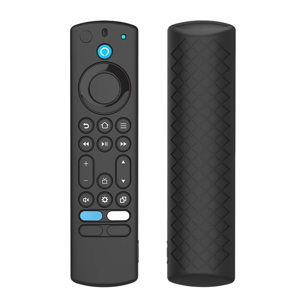 랜야드 리모컨 교체용 실리콘 보호 스킨 슬리브, Fire TV Alexa 음성 리모컨용 발광 쉘