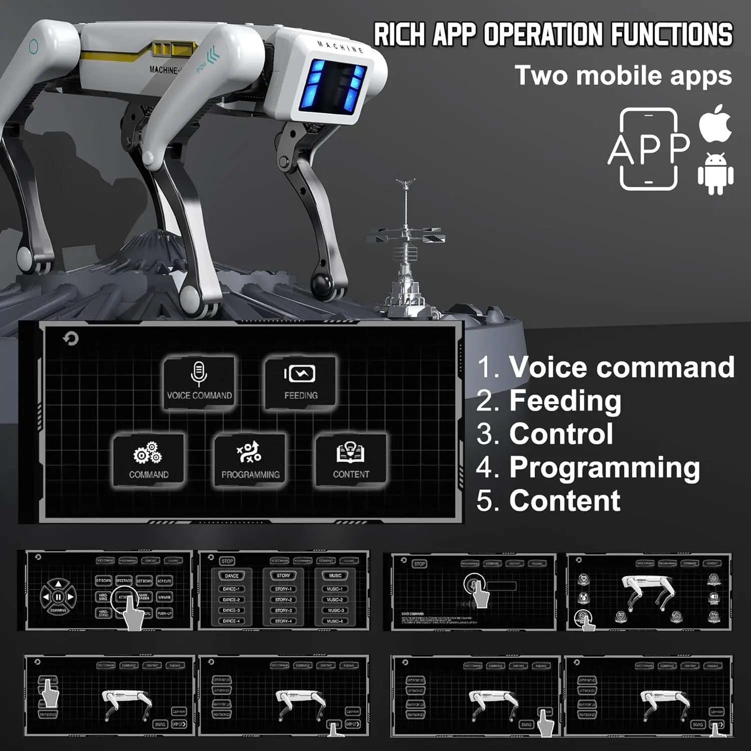 Robot Chien Télécommandé Jouet Éducatif Enfant Cadeau