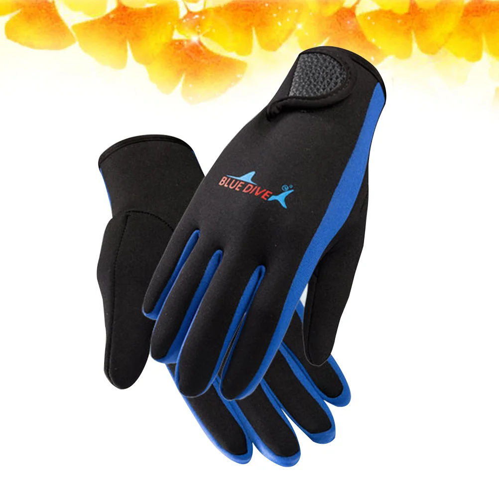 

Diving Gloves for Men and Women Wear Non Gloves Snorkeling Scratch Prevention Sunscreen(Blue Bar L)
