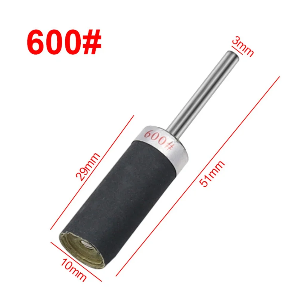 샌드페이퍼 샌딩 바 180 그릿, 3mm 샹크 및 55mm 전체 길이, 로터리 공구용, 조각, 밀링 및 정밀 작업에 사용