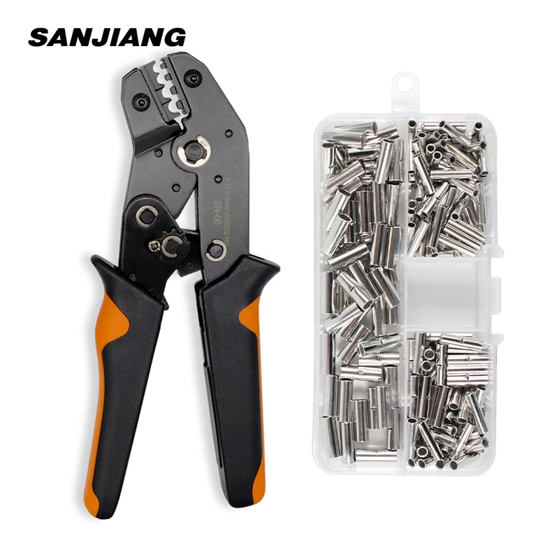 Sn-06 200 Pz Rame Butt Splice Crimping Tool Kit Cold Terminal Set Connettori Ot/Ut Strumento Multifunzione 0.5-6Mm ² Awg20-10 Pinza