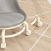 Household Backrest Pulley Low Stool Waist Protection 360 Degree Rotating Versatile Round Stools Modern Simple Universal Wheel 5