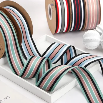 Nastri a Righe da 40mm, Fasce Colorate Arcobaleno, Nastro Elastico Colorato in Nylon da 40cm, Cinturino Elastico, Nastro Estensibile per Accessori di Abbigliamento