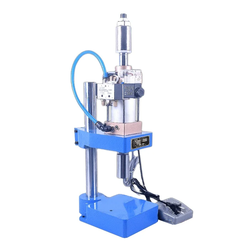 

YD50 small single column pneumatic press 110 / 220V stamping machine adjustable force 120KG punching machines