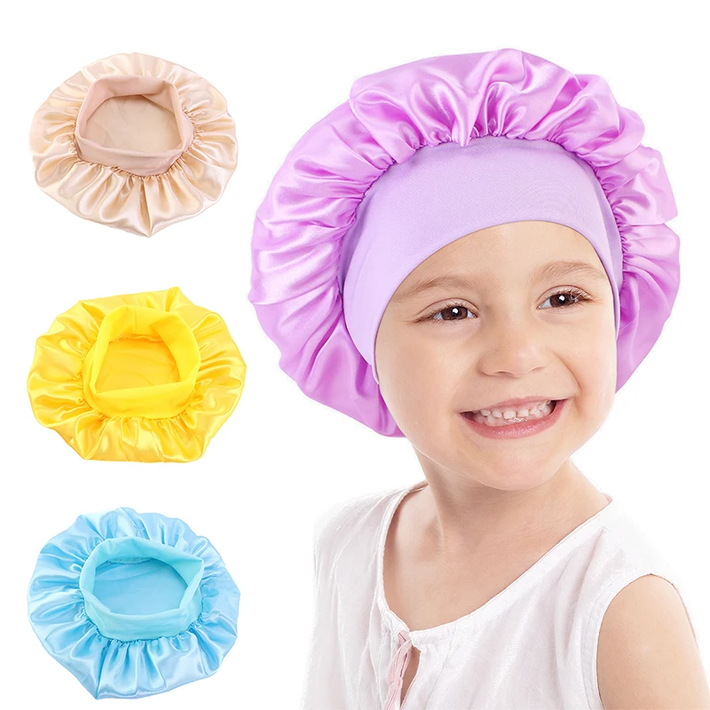 Bonnet de Nuit en Satin Soyeux pour Bébé et Enfant, 1 Pièce, Mignon, à la  Mode