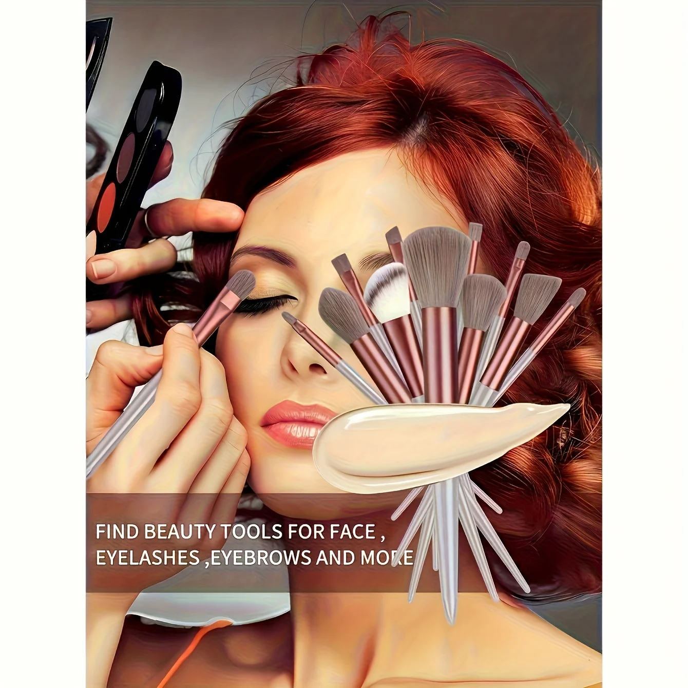 Vegan Makeup Brush Set Air Cushion Silk Bristles for Face