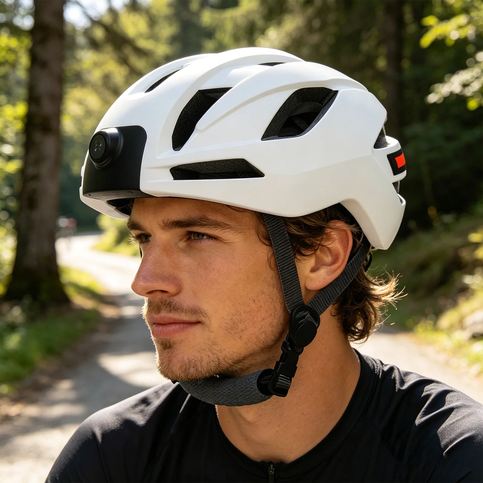 Sportovní kamera na helmu 1080P WiFi Bluetooth 170° - Černá/Bílá