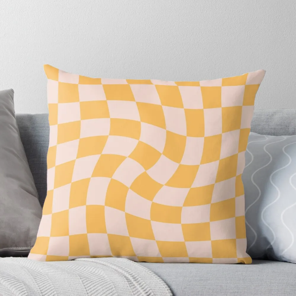 

Check I - Yellow Twist Throw Pillow Sofa Cushions Cover Christmas Pillow Cases