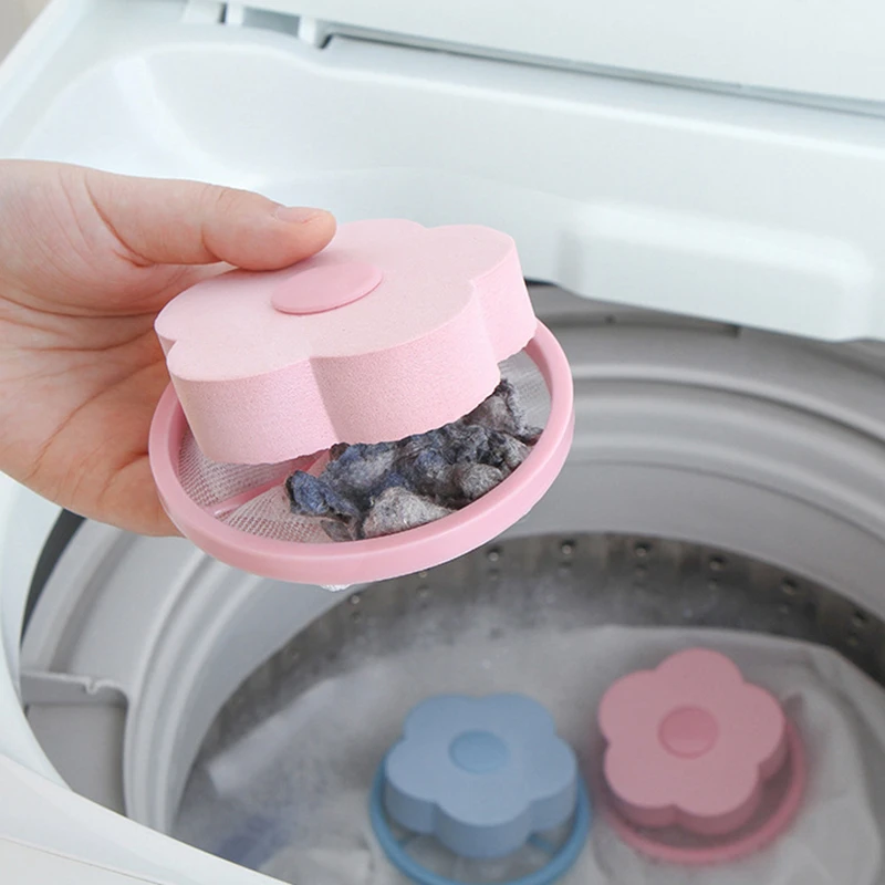 Laundry Ball Floating Pet Fur Lint Hair Catcher Clothes Cleaning Ball Laundry Hair Removal Cleaning Mesh Bag for Washing Machine