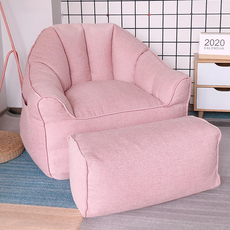 

Cozy Reclining Comfort Bean Bag Sofas Lounge Lazy Large Bedroom Bean Bag Sofas Bubble Italian Divani Soggiorno Pink Decorations