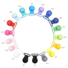 30/50/100pcs 1" 25mm Hot D Shape Plastic Baby Pacifier Clips Dummy Chain Holder Suspender Clips Clamp With Gripping Teeth 2