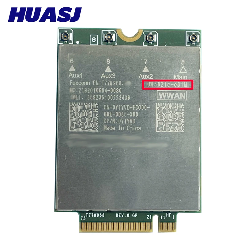 Módulo Cartão 4g Wwan para Lattitude 5420 5424 7424 Robusto Latitude 7400 Dell Dw5821e- Esim Lte Cat16 Adaptador Usb 3.0 T77w968 - Imagem 4