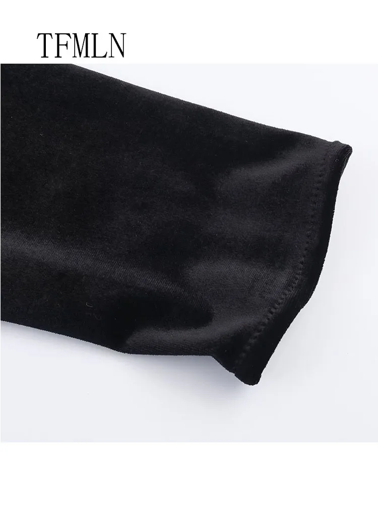 Vintage 2026 Spring Women Velvet Mini Dress With Belt Fashion Half High Collar Slim Party Dresses Causal Chic Date Night Dress