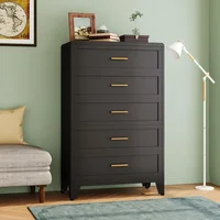 Metal 5 Drawers Dresser,52.17" Tall Chest of Drawers for Closet with Fluted Panel, Storage Dressers Organizer for Living Room 1