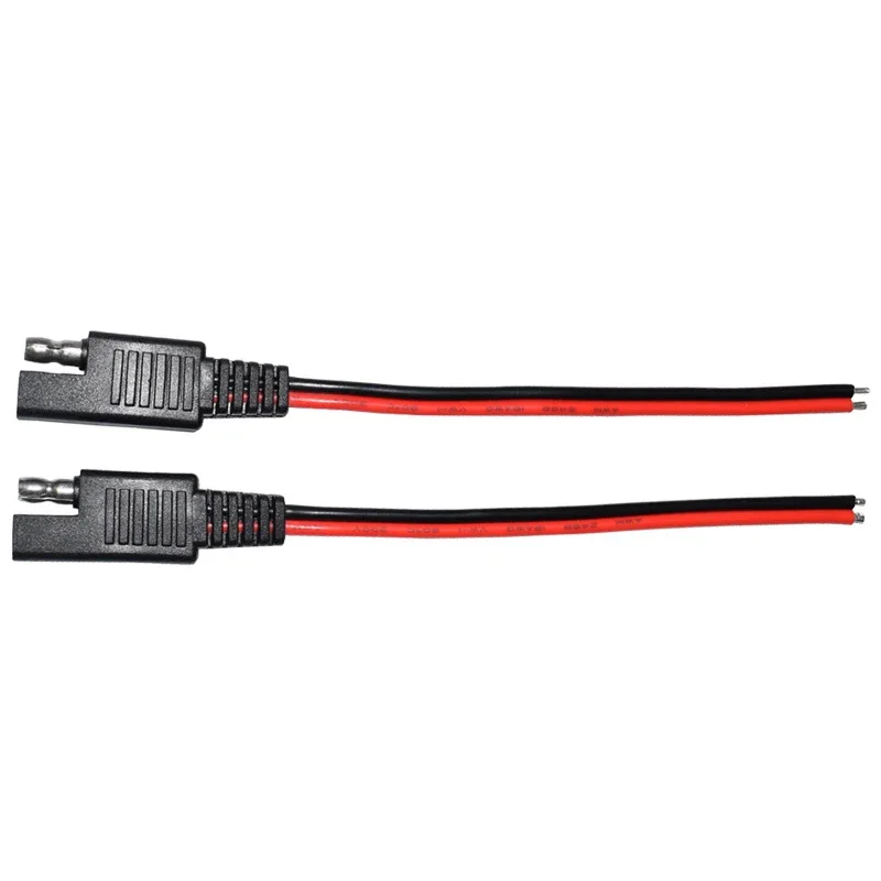 3PCS SAE Output Cable 18AWG 15CM 2 Pcs SAE Power Connector Extension Cables 2 Pin Quick Connector Disconnect Single Plug