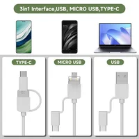 Caméra endoscopique Android HD1080P, 3 en 1 Type-C, micro USB, boroscope d'inspection, 8 gible, pour PC du matin, 480P 2