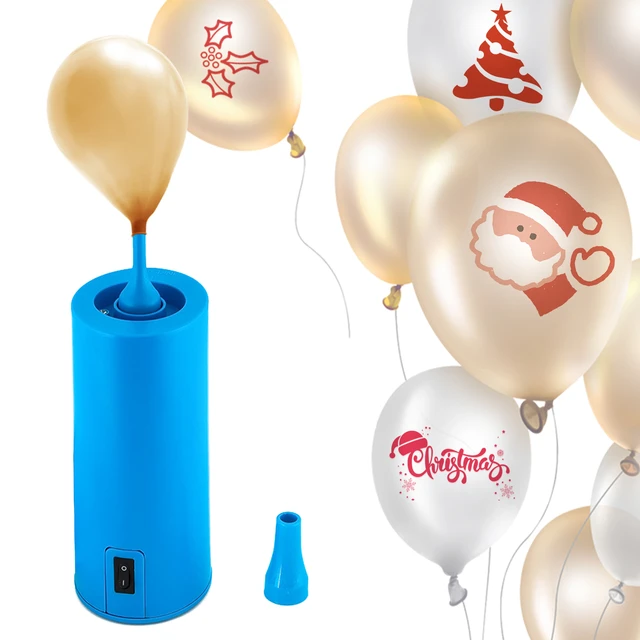 Pompe à Air Électrique Portable pour Ballon, Gonfleur avec 2 Buses