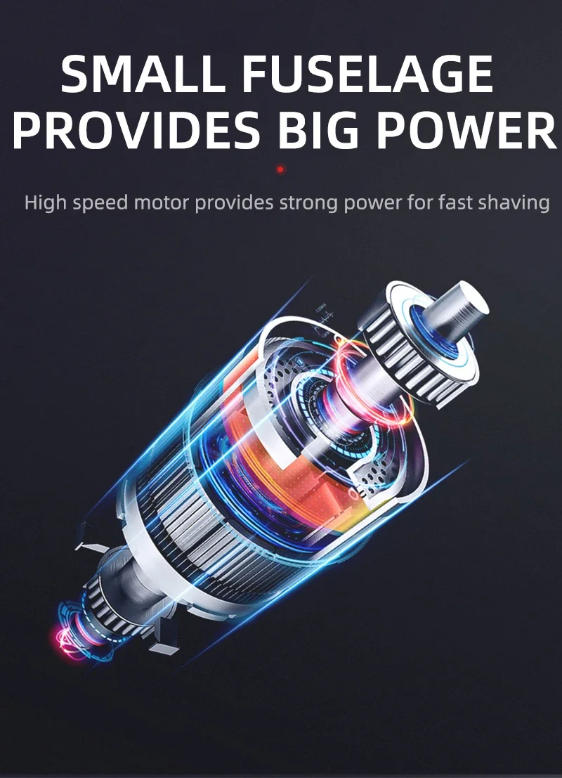 electric shaver Kemei- for Men Twin Blade Waterproof Reciprocating Cordless USB Rechargeable Shaving Barber Trimmer