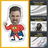 Diy customizable plush superhero pillow made of soft polyester fabric, a real person face cushion, is a unique gift for friend 4