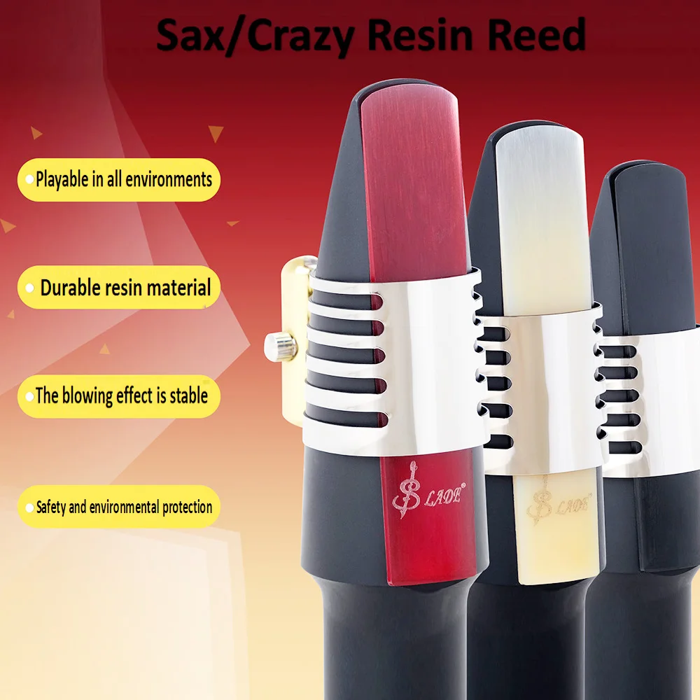 Resin Saxophone Reed Three-pack Three-color for Saxophone Clarinet Woodwind Instrument Accessories saxophone accessories saxophone reeds