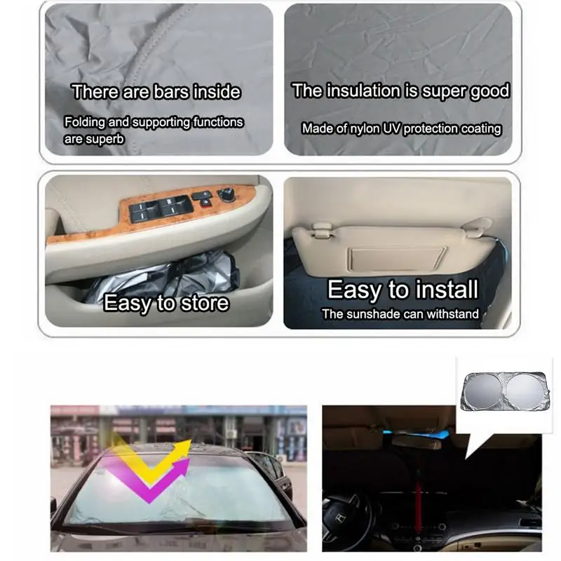 Car Eyes Heated Windshield Sunshade Car Window Windscreen Cover Sun Shade Auto Sun Visor Car-covers Solar Protection Sunshad