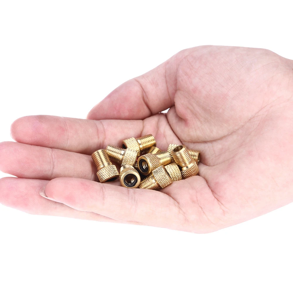 Bicycle Valve Adapter Bicycle Valve Accessories Bicycle Valve Tool 4/10Pcs Valve Adapter Pump Convert Presta To Schrader Copper Valve Adaptor Wheels Gas Nozzle Tube Tool Bike Bicycle Accessories