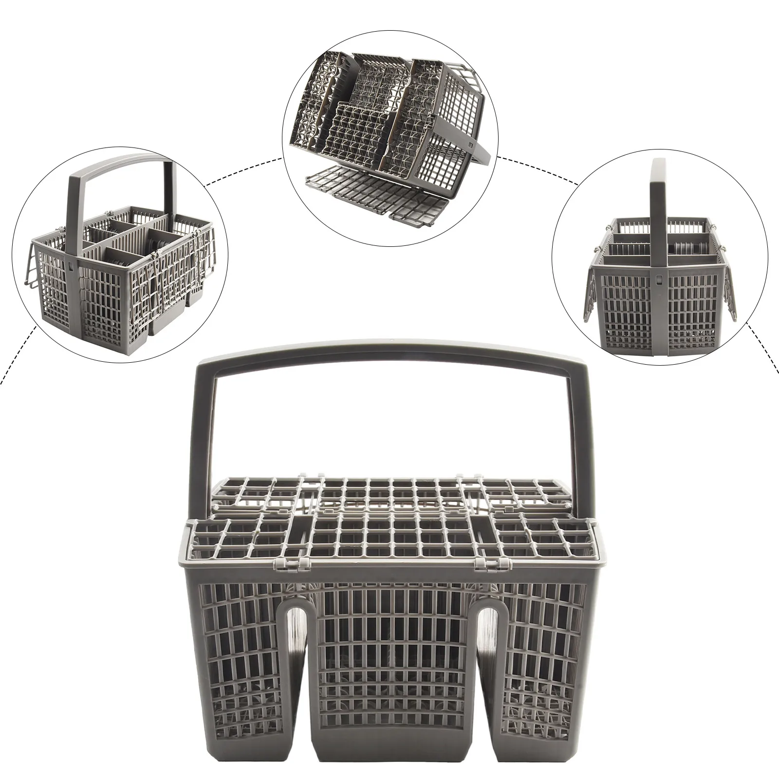 Parts Cutlery Basket Replacement 1pc Dishwasher Fittings For Bosch SMZ5100 For Siemens SZ73100 Gray Plastic Practical 6