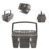 Parts Cutlery Basket Replacement 1pc Dishwasher Fittings For Bosch SMZ5100 For Siemens SZ73100 Gray Plastic Practical 6