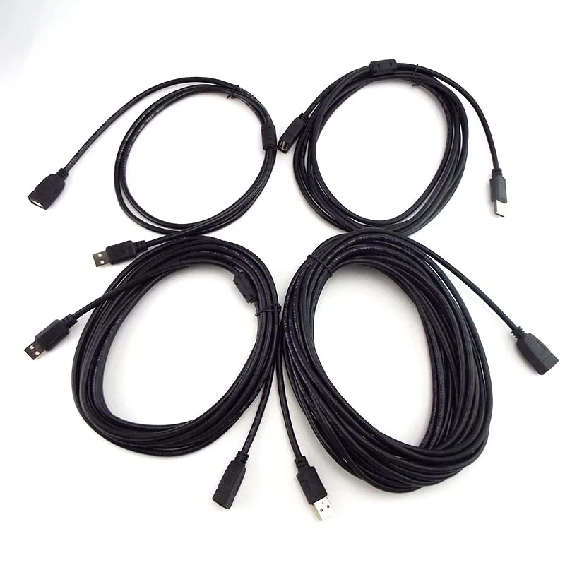 1.5M 5M 10M USB 2.0 Male To Female extension Cable A/F Extender Cord Wire Speed Data Extension Cable For PC Laptop Keyboard diy