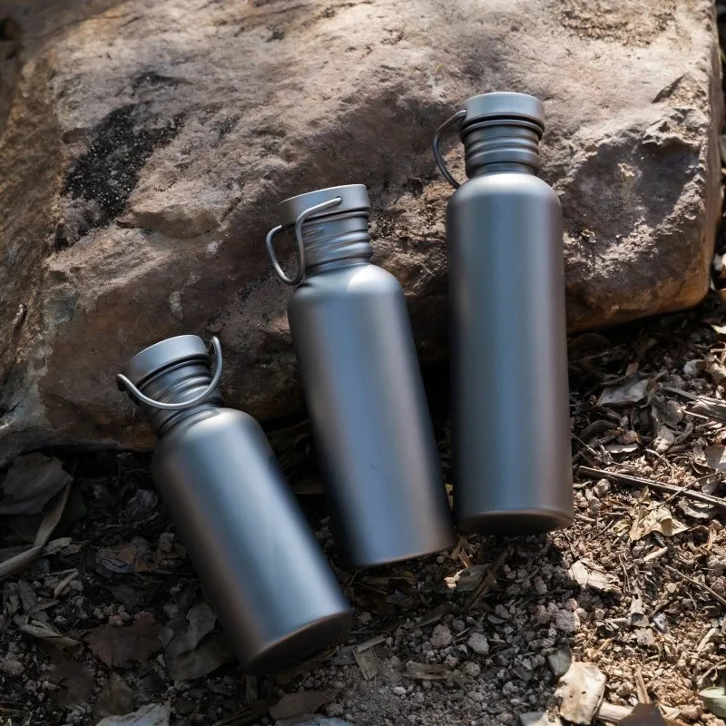 600ml 750ml Titanium Sports Water Bottle Outdoor Camping Supplies Tourism Sports Cycling Hiking Camping