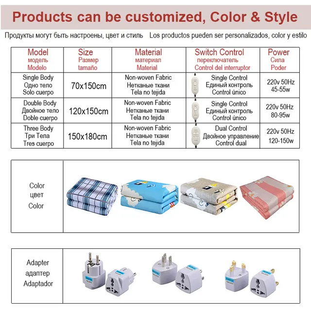 Elektromos Takaró 220 V Vastagabb Fűtőberendezés Dupla Karosszéria 180*150 Cm -Es Fűtött Matrac Termosztát Fűtő Eu Dugó - Image 5