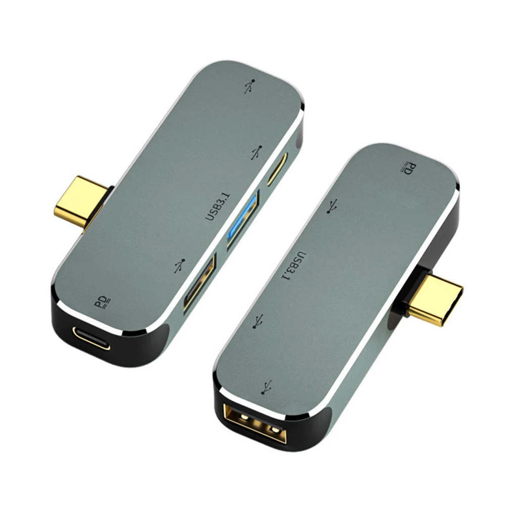 Type-C Extension Hub Replacement 3.55mm PD100W USB3.0/USB2.0/USB3.1 HDMI-Compatible Extender PC Computer Laptop Splitter