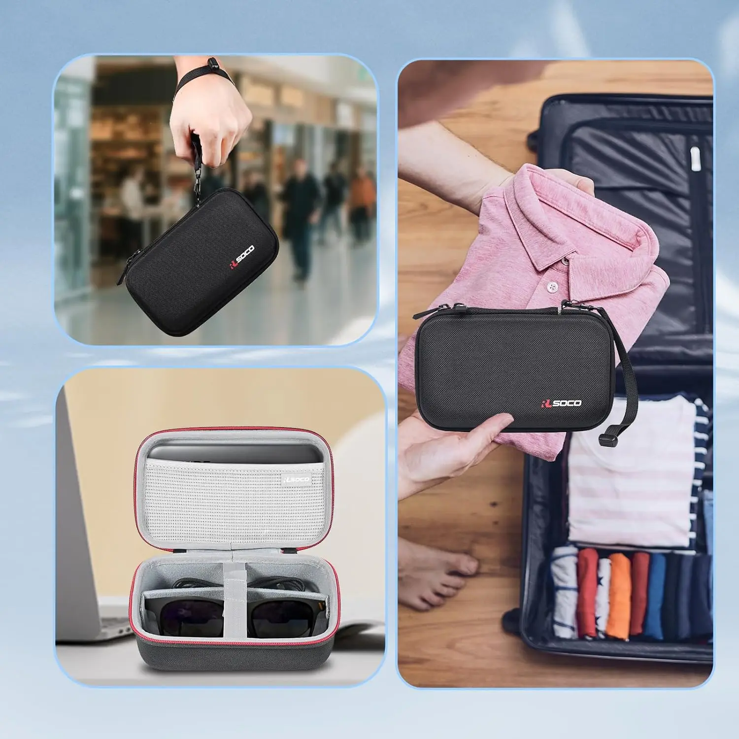 Durable Protective Carrying Case for Smart Glasses and Accessories