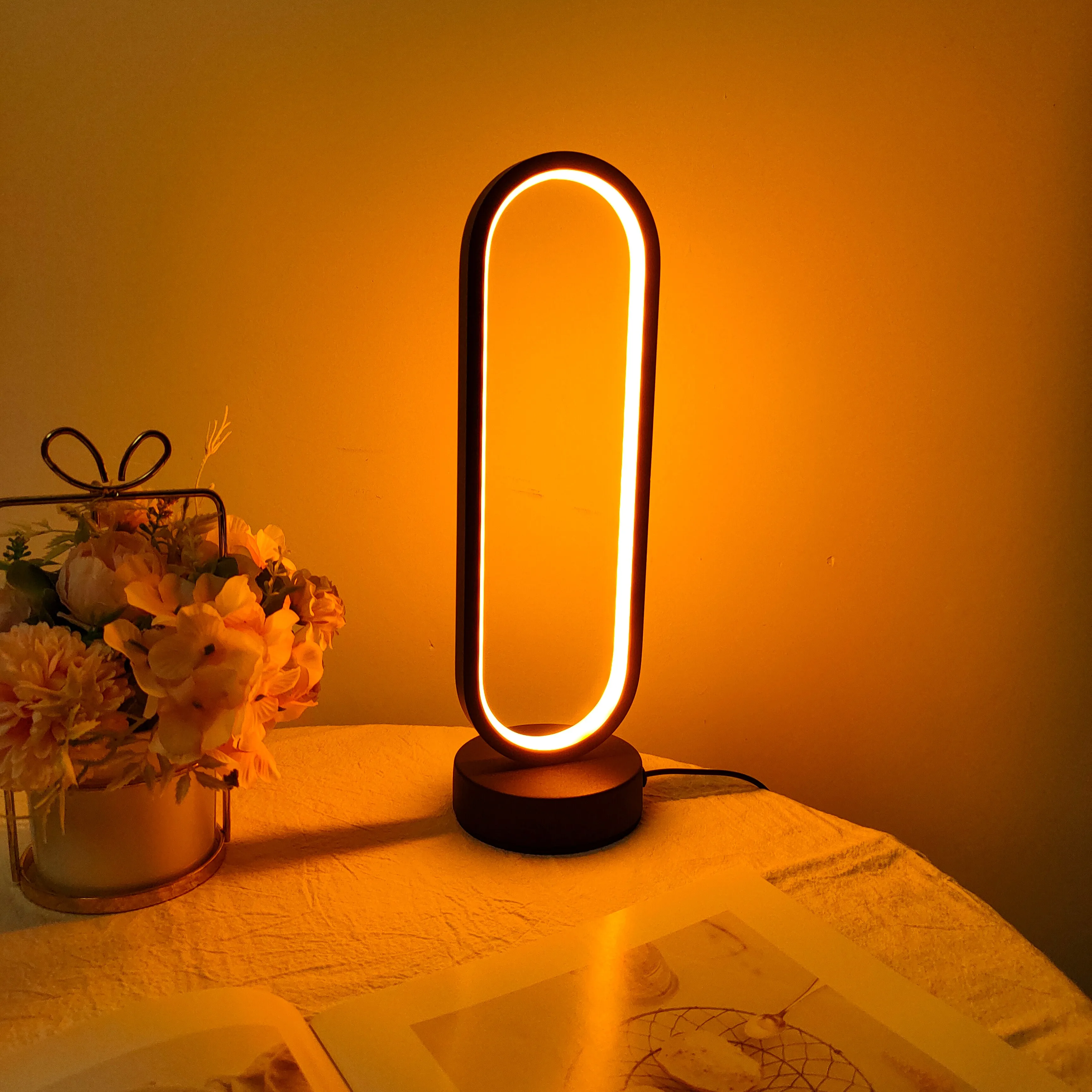 LED Three-Color Ring Night Lamp 2